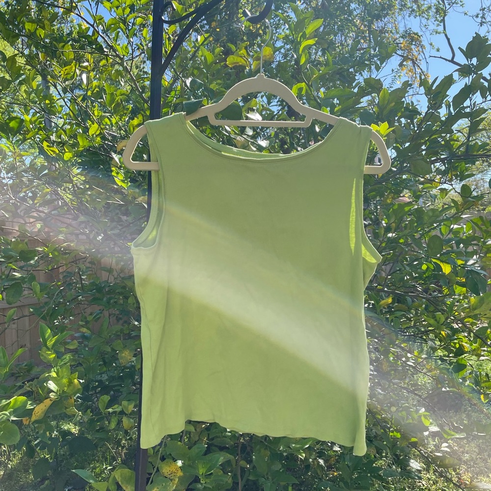 Karen Scott Trendy Green Top